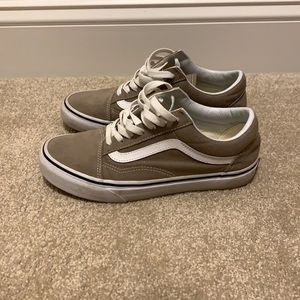 super cute brown old skool vans WORN ONCE!